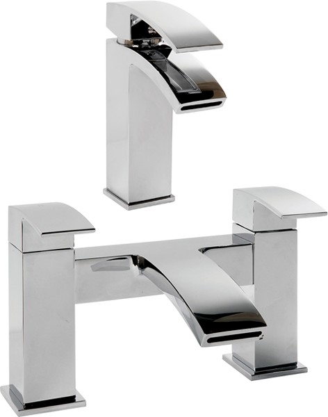 Additional image for Waterfall basin & Bath Filler Tap Set (Chrome).