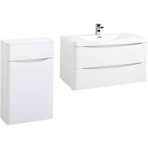 Bali Bathroom Furniture Pack 08 Gloss White Italia Hi Additional Image For Bali Bathroom Furniture Pack 08 Gloss White