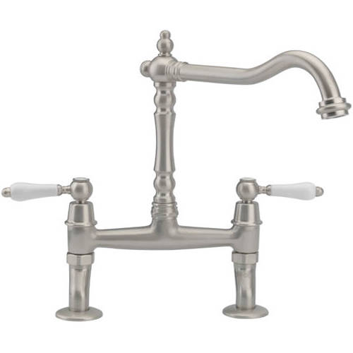 Additional image for Bexley Kitchen Tap With Dual Lever Controls (Stainless Steel).