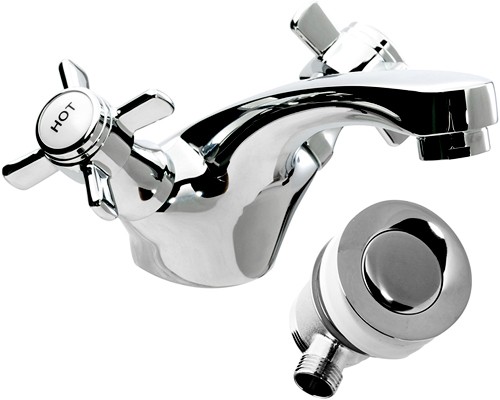 Additional image for Mono Basin Mixer Tap With Pop Up Waste (Chrome).