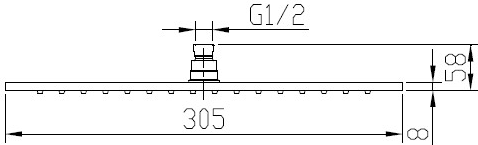 Additional image for Large Square Shower Head (300x300mm).