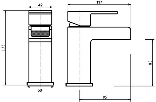 Additional image for Waterfall Mono Basin Mixer Tap With Click Clack Waste.