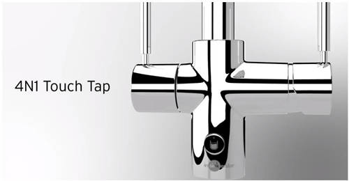 Additional image for 4N1 J Shape Steaming Hot Kitchen Tap (Brushed Steel).