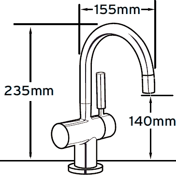 Additional image for Steaming Hot Filtered Kitchen Tap (Brushed Steel).