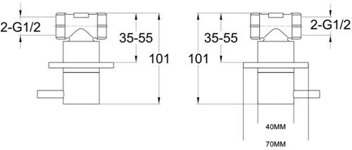 Additional image for Wall Mounted Valves (Brushed Brass).