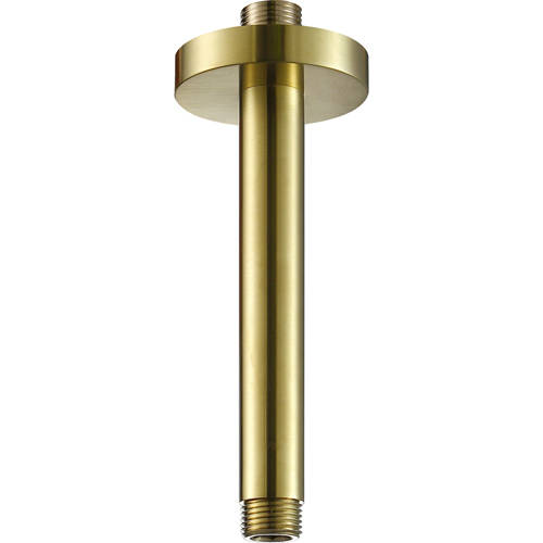 Additional image for Ceiling Mounting Shower Arm (150mm, Brushed Brass).