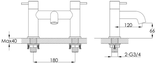 Additional image for Bath Filler Tap (Brushed Brass).