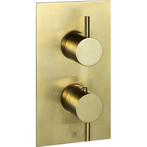 Additional image for Concealed Thermostatic Shower Valve (1 Outlet, Brushed Brass).