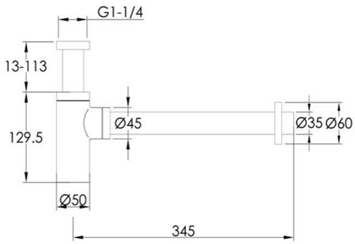 Additional image for Bottle Trap (Brushed Brass).