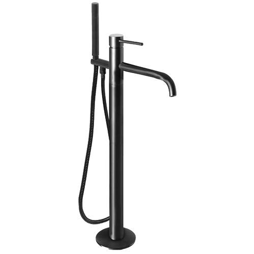 Additional image for Floor Standing Bath Shower Mixer Tap (Brushed Black).