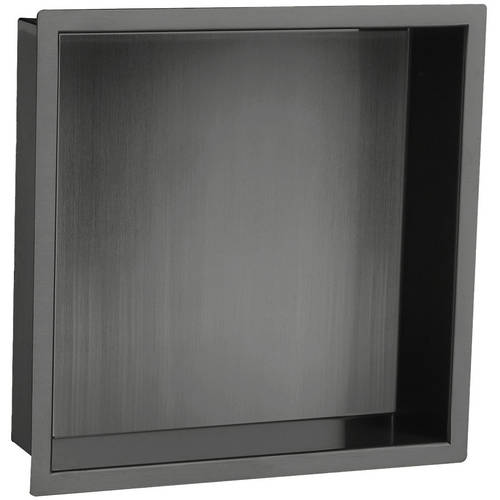 Additional image for Shower Niche (300x300mm, Brushed Black).