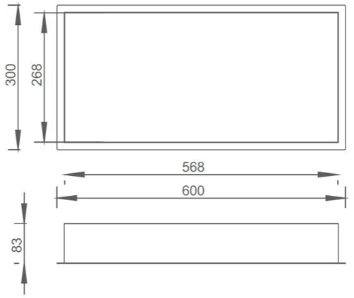 Additional image for Shower Niche (600x300mm, Br Black).