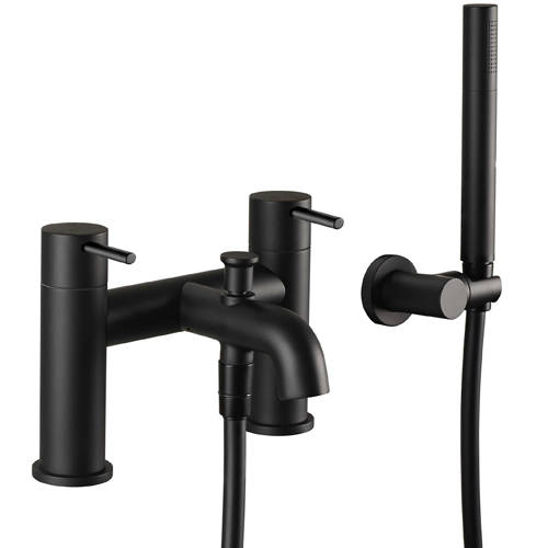 Additional image for Bath Shower Mixer Tap With Kit (Matt Black).