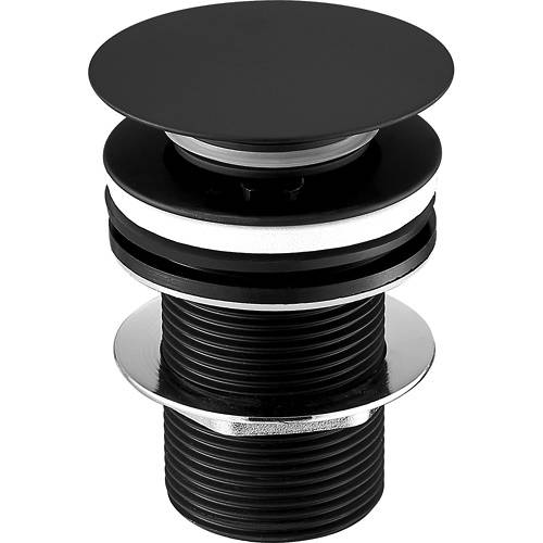 Additional image for Click Clack Basin Waste (Un-Slotted, Matt Black).