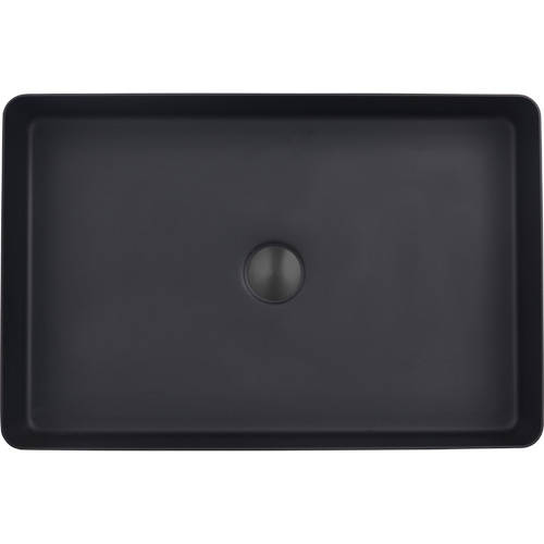 Additional image for Rectangular Counter Top Basin (520x340mm, Matt Black).