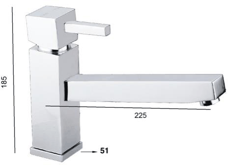 Additional image for Kubix Kitchen Tap With Lever Handle (Chrome).
