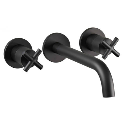 Additional image for Wall Mounted Basin Tap (Matt Black).