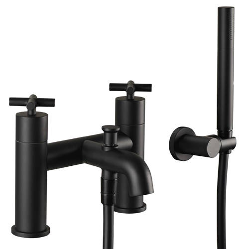 Additional image for Bath Shower Mixer Tap With Kit (Matt Black).