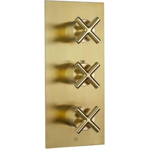 Additional image for Concealed Thermostatic Shower Valve (3 Outlet, Brushed Brass).