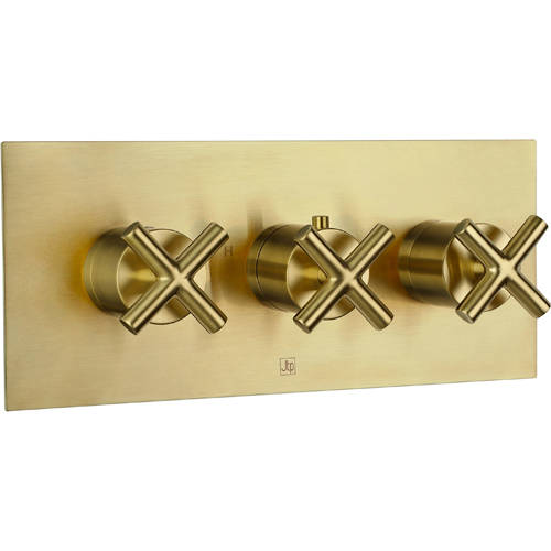 Additional image for Concealed Thermostatic Shower Valve (2 Outlet, Brushed Brass).