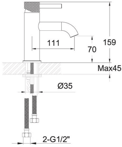 Additional image for Basin Mixer Tap With Designer Handle (Brushed Brass).