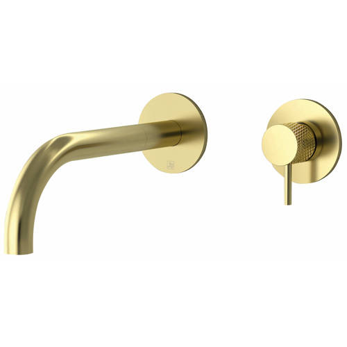 Additional image for Wall Mounted Basin Tap With Designer Handle (250mm, Br Brass).