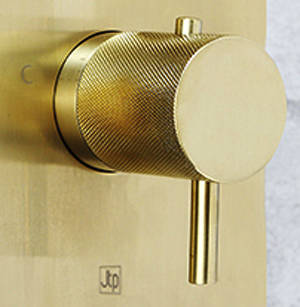 Additional image for Thermostatic Shower Valve With Designer Handles (2 Outlet, B Brass).