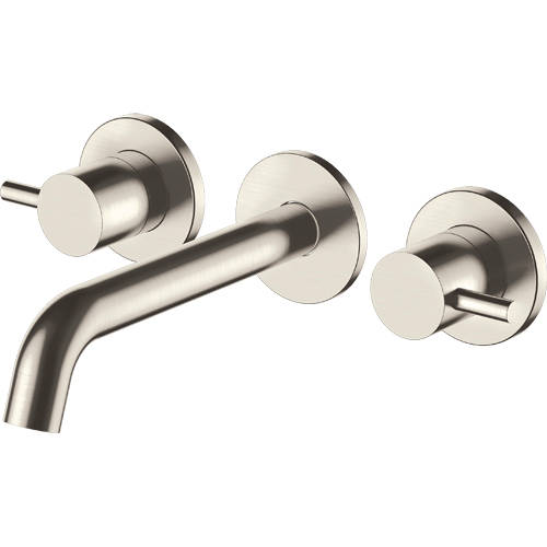 Additional image for Wall Mounted Basin Mixer Tap (Stainless Steel).