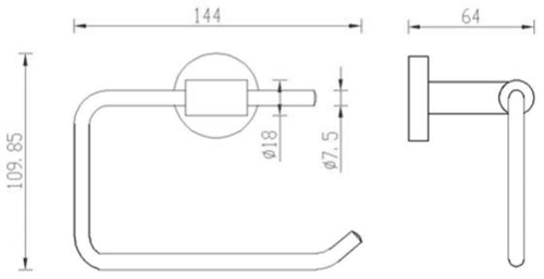 Additional image for Toilet Roll Holder (Stainless Steel).