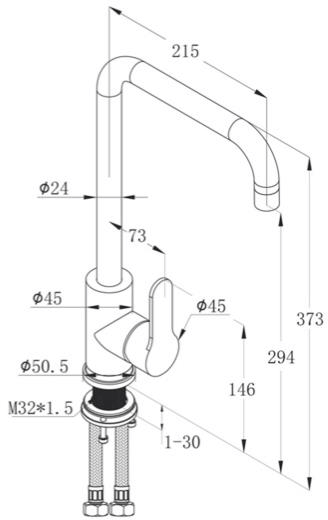 Additional image for Inox Kitchen Tap With Swivel Spout (Stainless Steel).