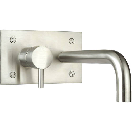 Additional image for Wall Mounted Basin Mixer Tap (152mm, Stainless Steel).