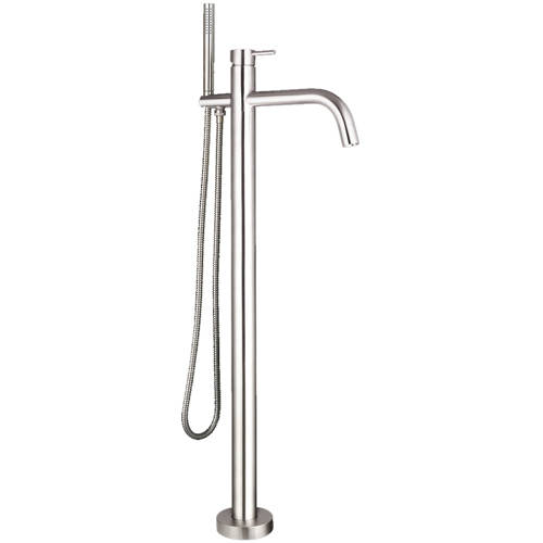 Additional image for Floor Standing Bath Shower Mixer Tap With Kit (Stainless Steel).