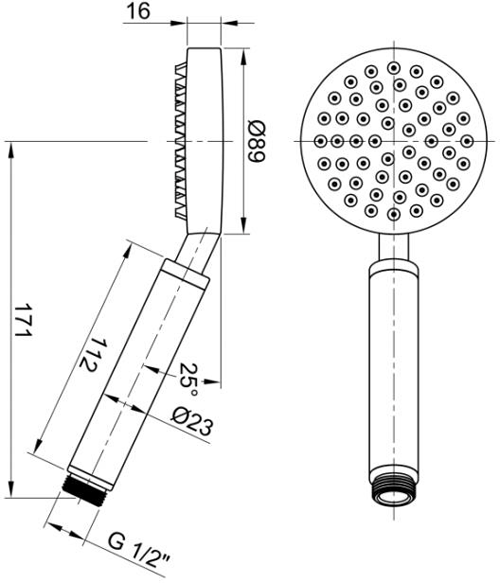 Additional image for Shower Handset (Stainless Steel).