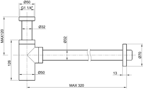 Additional image for Bottle Trap (400mm, Stainless Steel).