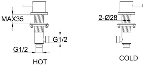 Additional image for Deck Mounted Panel Valves (Stainless Steel).