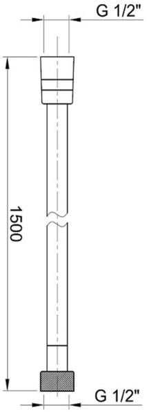 Additional image for Shower Hose 1.5M (Stainless Steel).