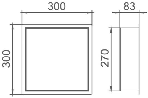 Additional image for Shower Niche (300x300mm, Stainless Steel).