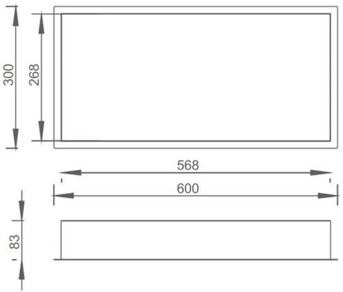 Additional image for Shower Niche (600x300mm, Stainless Steel).