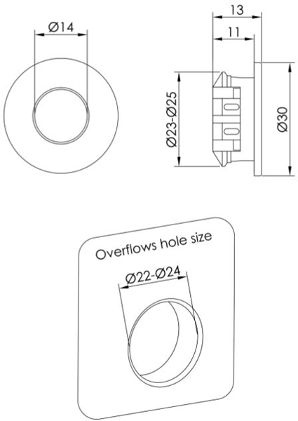 Additional image for Overflow Cover For Pace Basin (Matt Black).