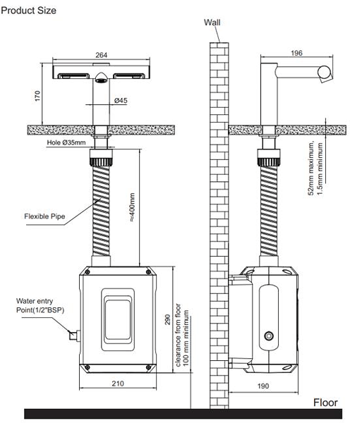 Additional image for Sensor Tap With Hand Dryer (Stainless Steel).