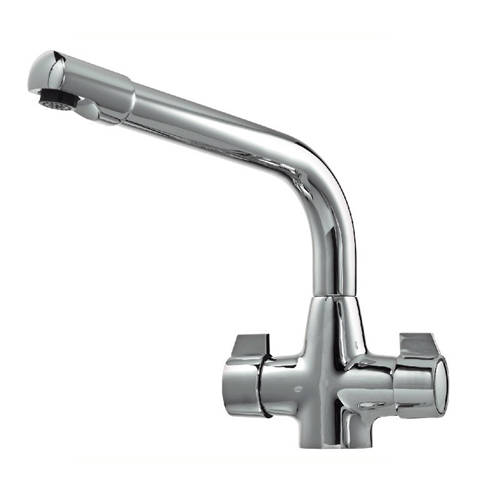 Additional image for Verona Kitchen Tap With Dual Handles (Chrome).