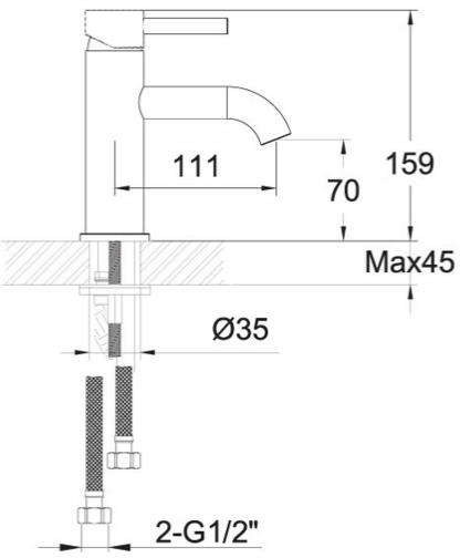 Additional image for Basin & Bath Shower Mixer Tap Pack (Brushed Brass).