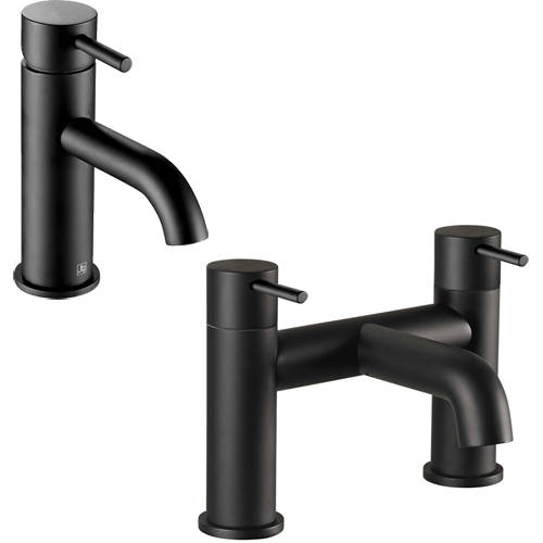 Additional image for Basin & Bath Filler Tap Pack (Matt Black).