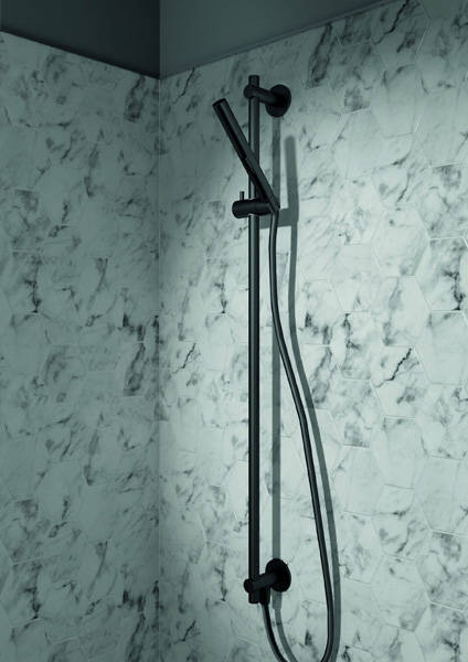 Additional image for Thermostatic Shower Valve With Slide Rail Kit (Matt Black).