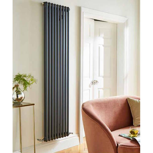 Additional image for Laser Klassic Vertical Radiator 425x1800mm (2 Col, Anthr).