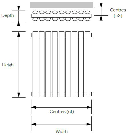 Additional image for Aspen Radiator 1140W x 600H mm (Double, Anthracite).