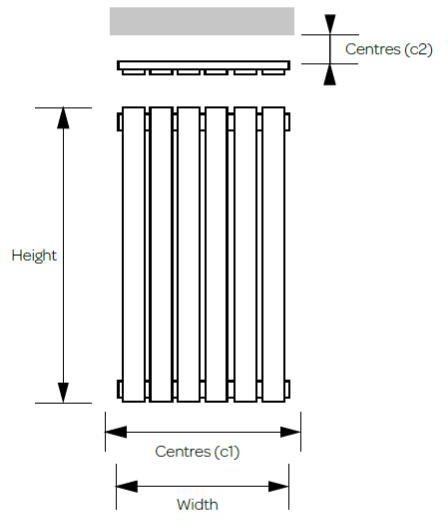 Additional image for Boston Vertical Radiator 410W x 1200H mm (Anthracite).