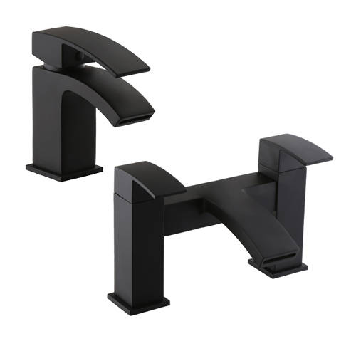 Additional image for Basin & Bath Filler Tap Pack (Matt Black).