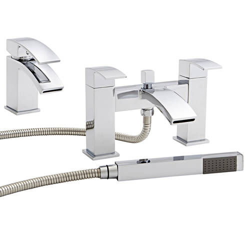 Additional image for Basin & Bath Shower Mixer Tap Pack (Chrome).