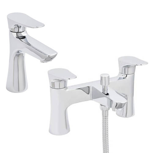 Additional image for Basin & Bath Shower Mixer Tap Pack (Chrome).